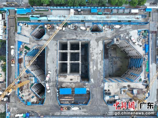 项目基坑航拍图。中建二局 供图 项目基坑航拍图。中建二局 供图